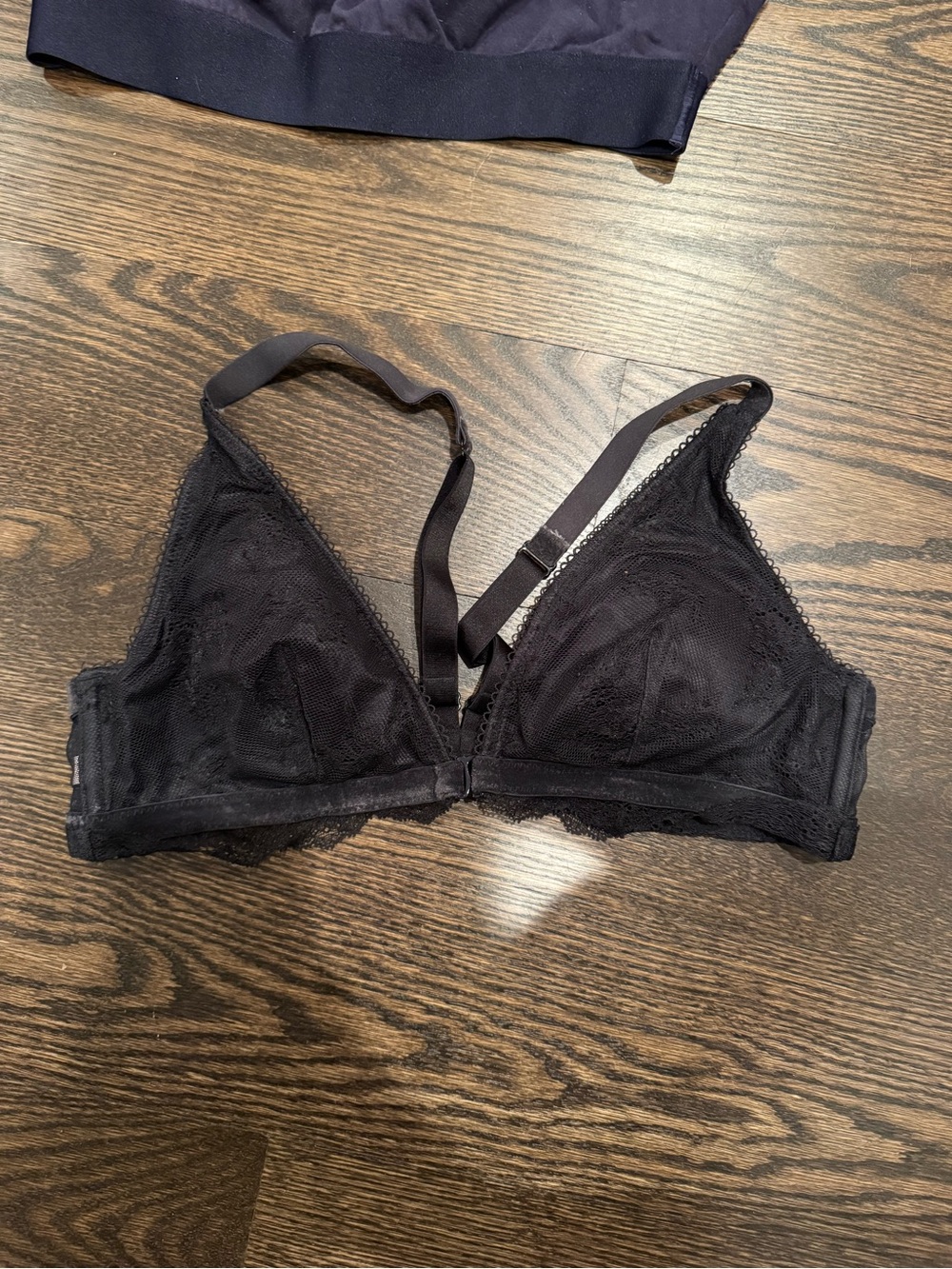 PINK Victoria's Secret Black Lace Wireless Bralette